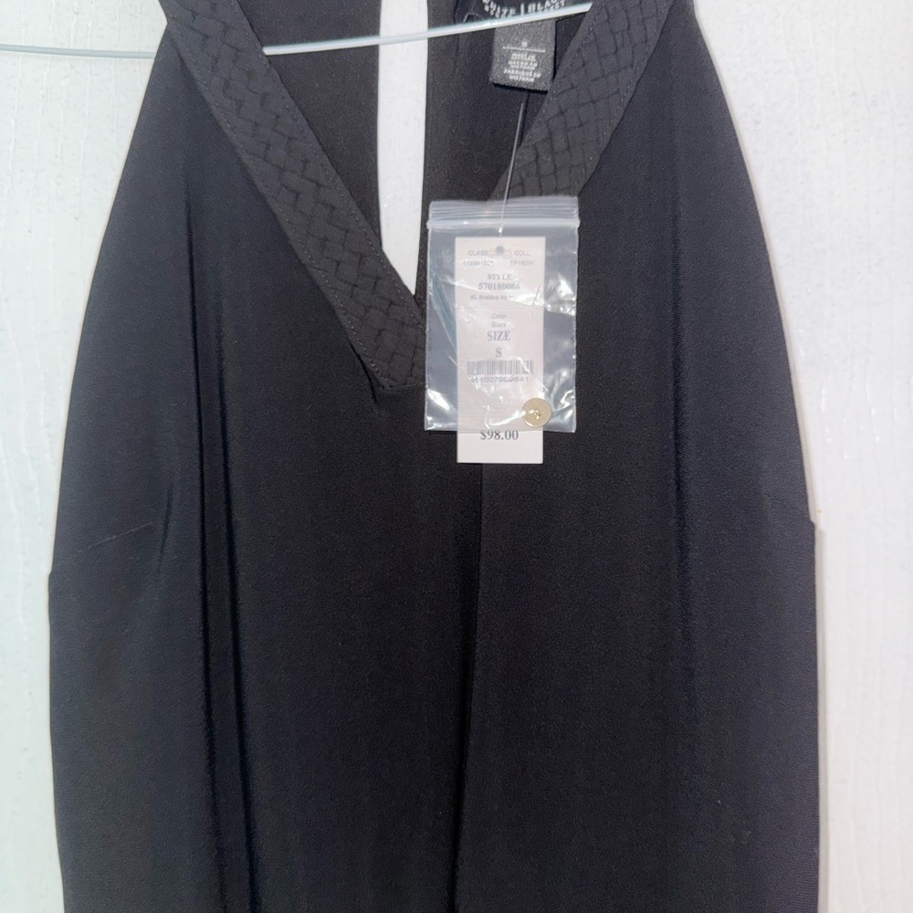 White House Black Market Textured Black Dress